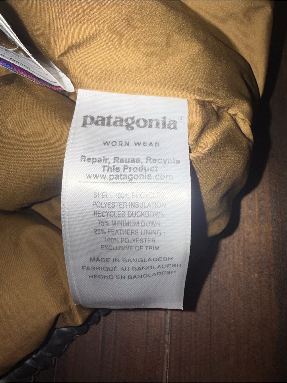 Patagonia Goose Down Toddler Grey Hooded Jacket 12/18 Month - Picture 6 of 6